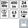 ΜΠΑΛΑΝΤΕΖΑ ΣΥΝΕΡΓΕΙΟΥ 4.5W 82706 VOREL - Image 2