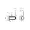 ΚΛΕΙΔΑΡΙΑ ΠΕΡΙΣΤΡΟΦΙΚΗ 180ο D19 X L25mm (ΚΑΤΑΛΛΗΛΗ & ΓΙΑ ΜΕΤΑΛΛΙΚΑ ΕΠΙΠΛΑ) - Image 2