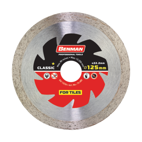 ΔΙΑΜΑΝΤΟΔΙΣΚΟΣ 125mm X 1.8mm X 10mm ΠΛΑΚΙΔΙΩΝ BENMAN