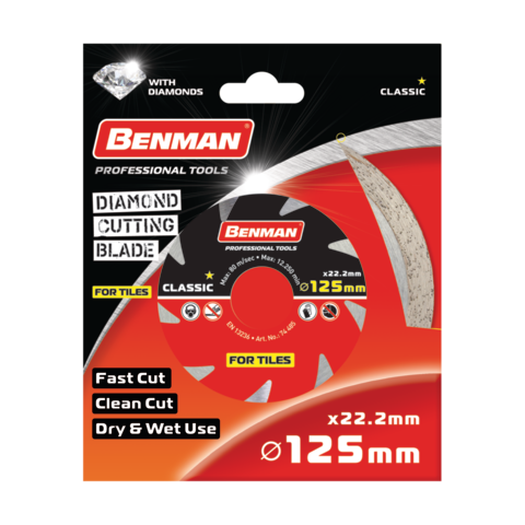 ΔΙΑΜΑΝΤΟΔΙΣΚΟΣ 125mm X 1.8mm X 10mm ΠΛΑΚΙΔΙΩΝ BENMAN - Image 2