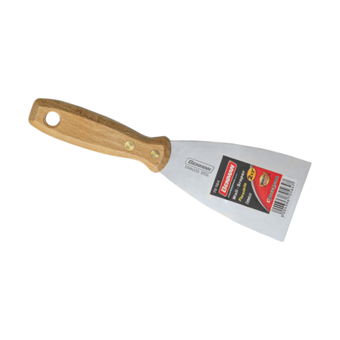 ΣΠΑΤΟΥΛΑ ΣΤΟΚΑΡΙΣΜΑΤΟΣ INOX ΜΕ ΞΥΛΙΝΗ ΛΑΒΗ 63mm (2 1/2")