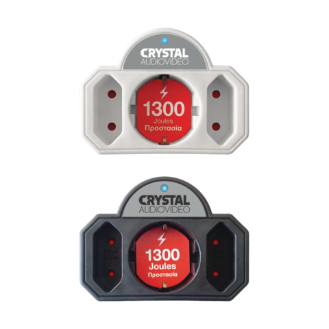Πολύπριζο Ασφαλείας Crystal 3 θέσεων 1.300J – Άσπρο