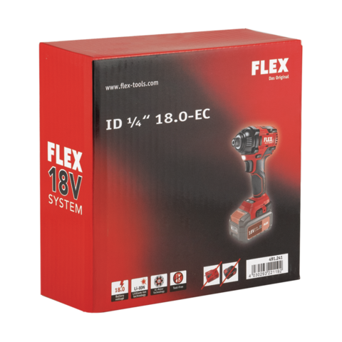 FLEX ID 1/4" 18.0-EC Παλμικό Κατσαβίδι Μπαταρίας 18V 225Nm SOLO - Image 3
