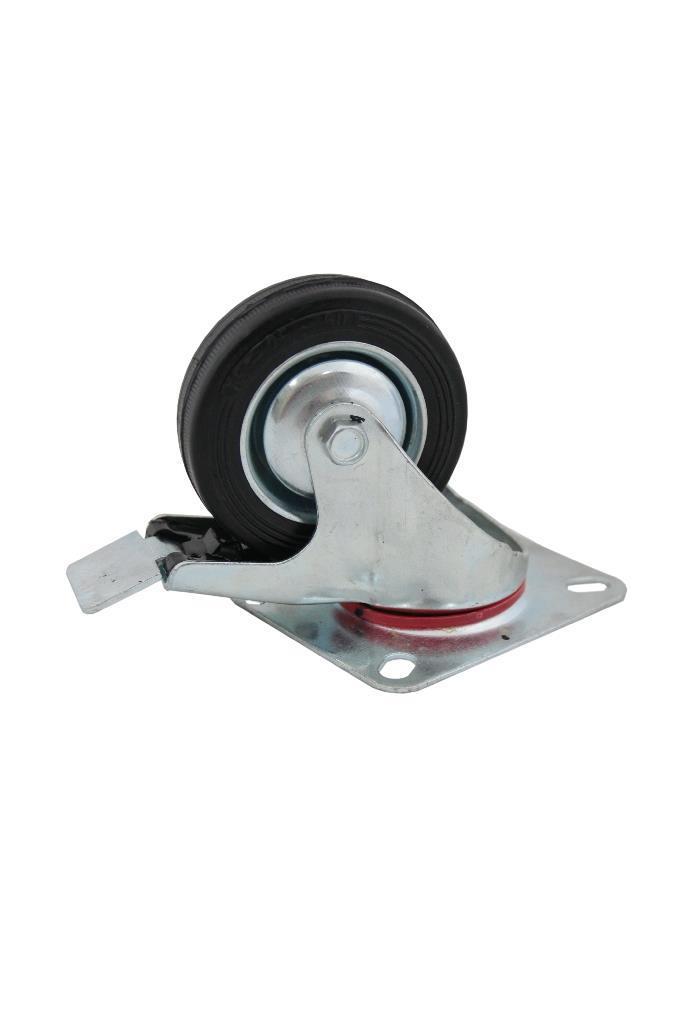 ΡΟΔΑ ΠΕΡΙΣΤΡΕΦΟΜΕΝΗ ΜΕ ΦΡΕΝΟ (RUBBER) Φ100mm