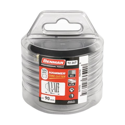 Ποτηροκορώνα SDS Plus Φ45x50mm με Σπείρωμα M16 6T BENMAN - Image 3