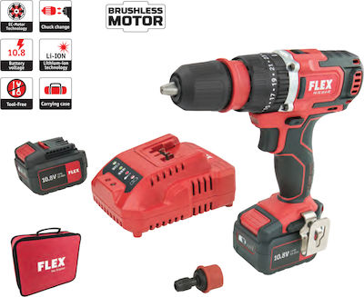 FLEX PD 2G 10.8-EC Κρουστικό Δραπανοκατσάβιδο Μπαταρίας Brushless 10,8V 58Nm 2×4,0Ah – SET