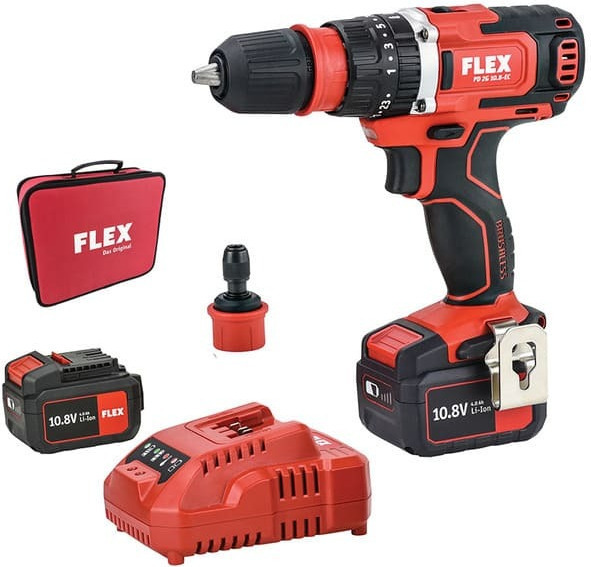 FLEX PD 2G 10.8-EC Κρουστικό Δραπανοκατσάβιδο Μπαταρίας Brushless 10,8V 58Nm 2x4,0Ah – SET - Image 2