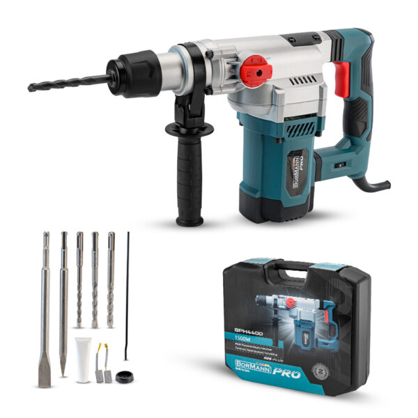 BORMANN PRO BPH4400 Σκαπτικό Περιστροφικό Πιστολέτο SDS-PLUS 1500W 5,5J + Σετ Εργαλείων