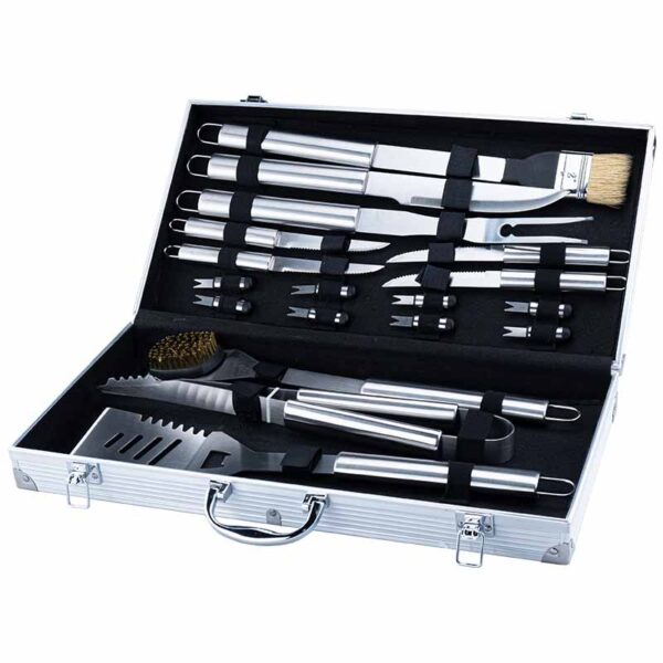 BORMANN Elite BBQ1015 – ΕΡΓΑΛΕΙΑ BBQ INOX ΒΑΛΙΤΣΑ (16τμχ)