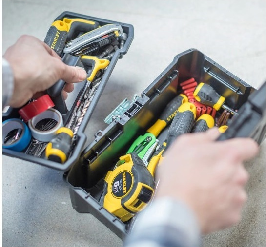 STANLEY Essential Εργαλειοθήκη 12,5" με Μεταλλικά Κουμπώματα (32 × 19 × 13 cm) - Image 3