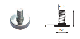 ΡΕΓΟΥΛΑΤΟΡΟΣ Ø35 x H15mm / ΓΑΛΒΑΝΙΖΕ/ M10 x 37mm