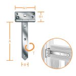 ΜΕΝΤΕΣΕΣ ΓΑΛΒΑΝΙΖΕ Τ ΒΑΡΕΩΣ ΤΥΠΟΥ 300x90x33x50x2,2mm
