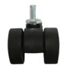 Ρόδα διπλή Φ35 mm με βίδα M8 x 15 μαύρη 75Kg main product image