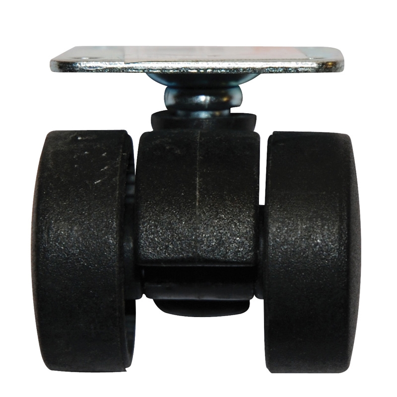 ΡΟΔΑ Φ 35mm ΜΕ ΠΕΛΜΑ ΔΙΠΛΗ 38Χ38mm 75 KG ΜΑΥΡΗ