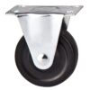 Ρόδα σταθερή με πέλμα Φ50 mm 60χ46mm μαύρη main product image