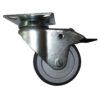 Ρόδα Φ75 mm με πέλμα & φρένο 65 x 65 mm γαλβανιζέ/γκρι main product image
