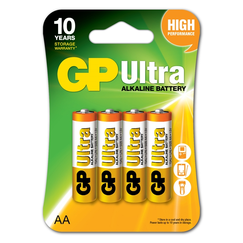 ΜΠΑΤΑΡΙΕΣ GP ULTRA ΑΛΚΑΛΙΚΕΣ ΑΑ LR06 (4τμχ)