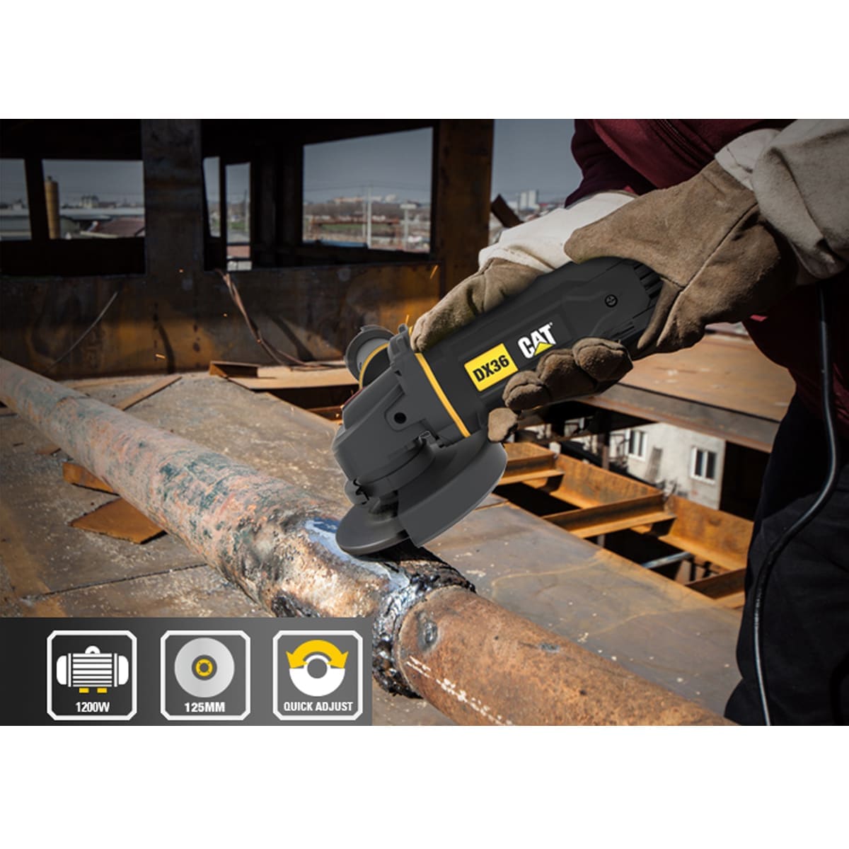 CAT DX36 Γωνιακός Τροχός 125mm 1200W – 05-7370 - Image 3