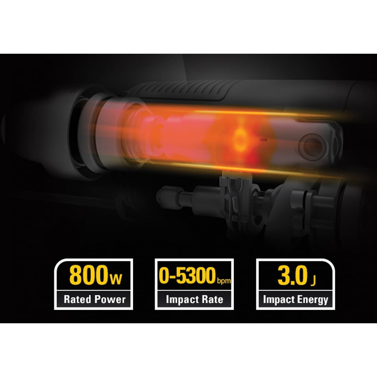 CAT DX26 Δράπανο Περιστροφικό Πιστολέτο SDS+ 800W – 05-7374 - Image 3
