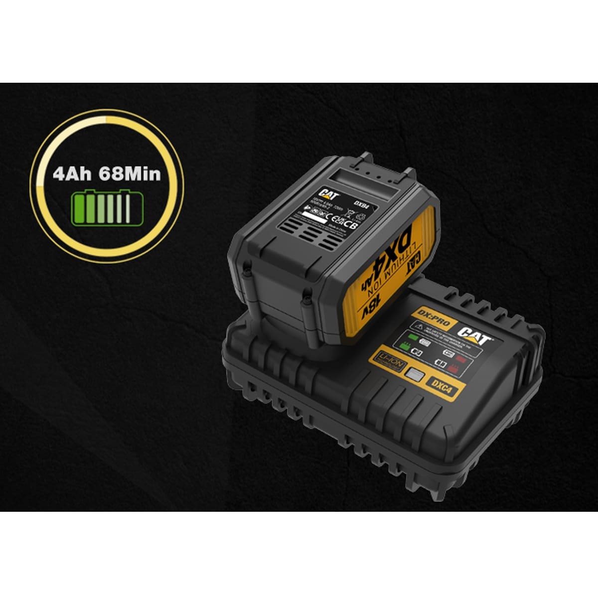 CAT DXB4 Μπαταρία Li-Ion 18V 4,0Ah – 05-7367 - Image 4