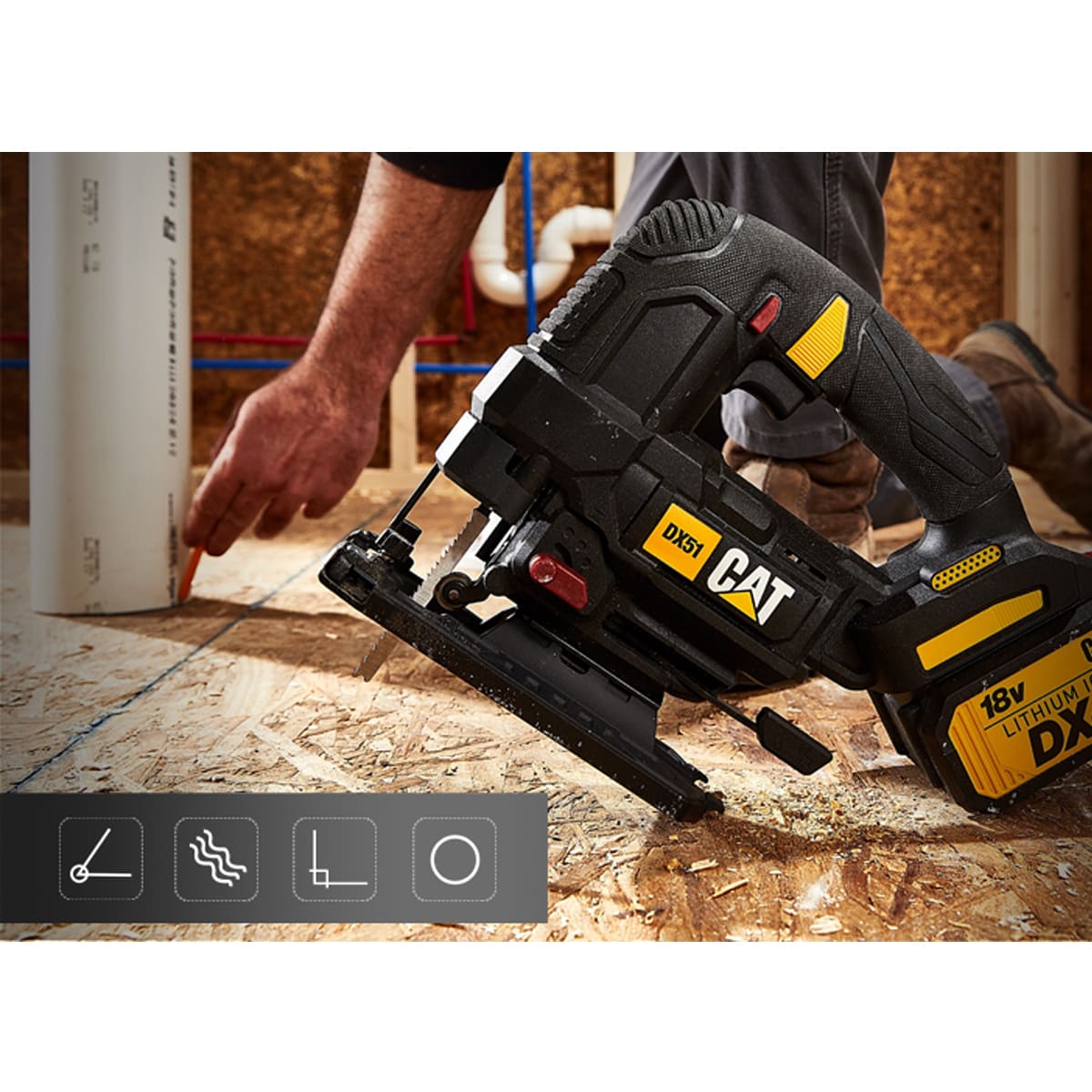 CAT SOLO Σέγα Brushless Li-Ion 18V DX51B – 05-7356 - Image 4