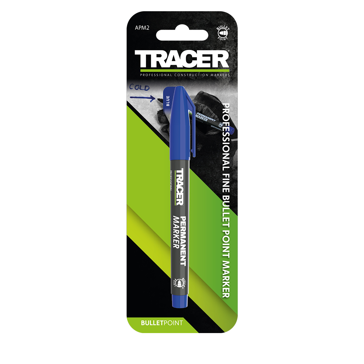 TRACER Μαρκαδόρος ανεξίτηλος μπλε APM2 - Image 3