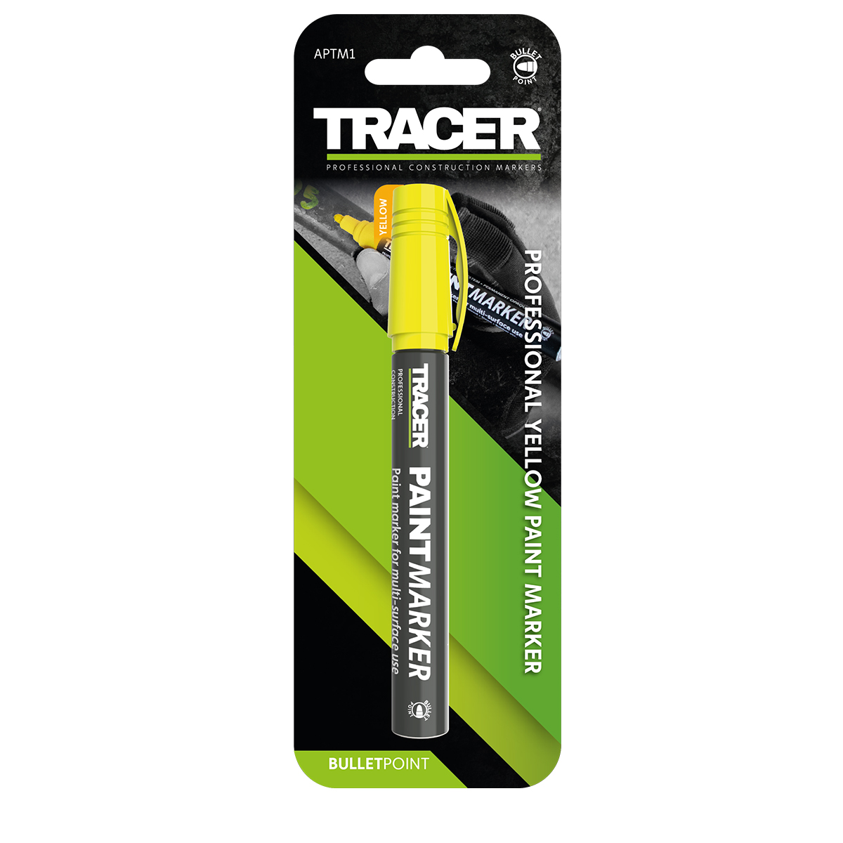 TRACER Μαρκαδόρος ανεξίτηλος βαρέως τύπου κίτρινος APTM1 - Image 5
