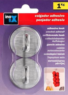 INOFIX-ΓΑΝΤΖΟΣ INOX ΑΥΤΟΚΟΛΛΗΤΟΣ ΑΤΣΑΛΙ 2τμχ 2176-1-
