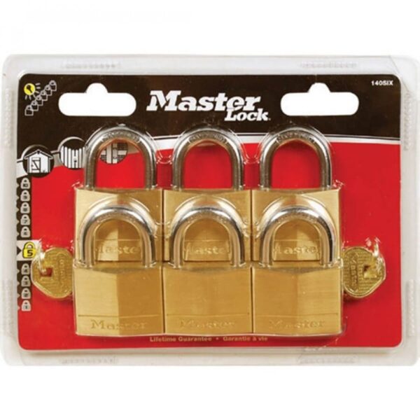 ΛΟΥΚΕΤΟ MASTER LOCK ΜΠΡΟΥΤΖΙΝΟ 40mm (Σετ 6 τμχ.)