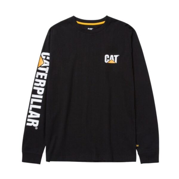 CAT Μπλουζάκι μακρυμάνικο trademark tee μαύρο 1510034-016