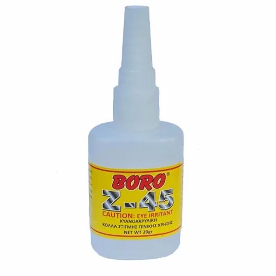 BORO Z-45 20gr – Κυανοακρυλική Κόλλα Στιγμής Γενικής Χρήσης
