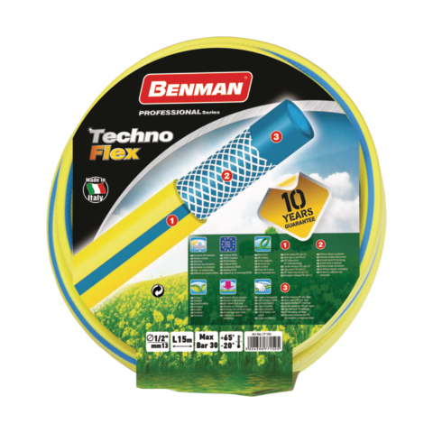 ΛΑΣΤΙΧΟ TECHNO FLEX   3/4”x50m (ΚΙΤΡΙΝΟ) BENMAN