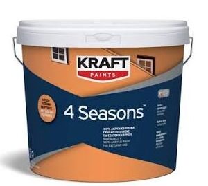 KRAFT 4 Seasons 100% Ακρυλικό Χρώμα Λευκό Ματ 10L