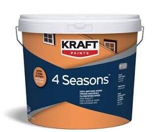 KRAFT 4 Seasons 100% Ακρυλικό Χρώμα Λευκό Ματ 10L