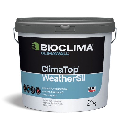 KRAFT BIOCLIMA ClimaTop® WeatherSil K15 – Σιλικονούχος Σοβάς 25kg Λευκό