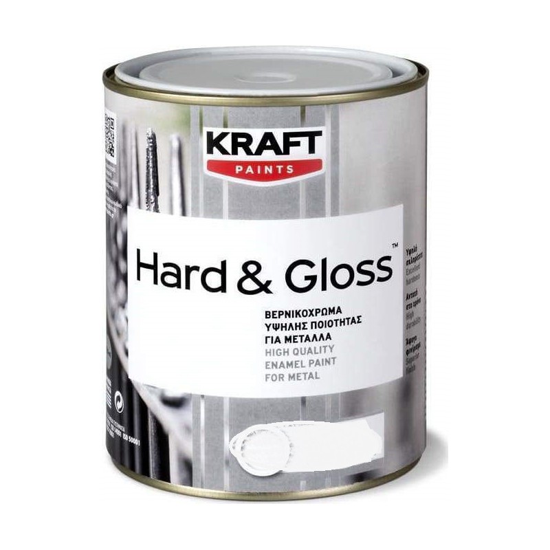 KRAFT HARD & GLOSS ΒΕΡΝΙΚΟΧΡΩΜΑ ΜΑΥΡΟ 0,75L