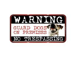 Πινακίδα σήμανσης PVC ”WARNING NO TRESSPASSING”
