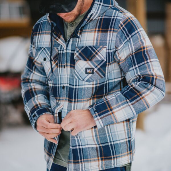 Jacket Overshirt Εργασίας CAT με κουκούλα Μπλε 1040045 - Image 3