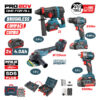 BORMANN Pro BBP5438X44T4CA Σετ Brushless Μπαταρίας,Δραπαν/βιδο,Γωνιακός Τροχός,Πνευματικό & Μπουλ/δο main product image
