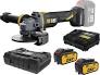CAT COMBO-19 DX3010B Γωνιακός Τροχός Μπαταρίας 125mm Brushless με Ρυθμιζόμενη Ταχύτητα, 2 Μπαταρίες 4.0Ah, Φορτιστή DXC15 και Κασετίνα – 02-5119